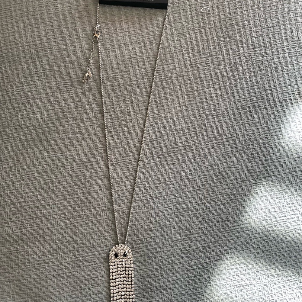 Vera Wang Necklace Halloween New Ghost Sophisticated Long Rhinestones NWT - Picture 5 of 14